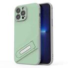 For iPhone 13 Pro Max Invisible Holder TPU + PC Phone Case (Green) - 1