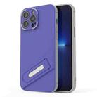For iPhone 13 Pro Max Invisible Holder TPU + PC Phone Case (Purple) - 1