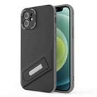 For iPhone 12 Invisible Holder TPU + PC Phone Case(Black) - 1