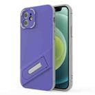 For iPhone 12 Invisible Holder TPU + PC Phone Case(Purple) - 1