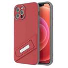 For iPhone 12 Pro Invisible Holder TPU + PC Phone Case(Red) - 1