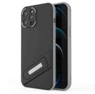 For iPhone 12 Pro Max Invisible Holder TPU + PC Phone Case(Black) - 1