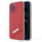 For iPhone 12 Pro Max Invisible Holder TPU + PC Phone Case(Red) - 1