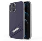 For iPhone 12 Pro Max Invisible Holder TPU + PC Phone Case(Blue) - 1