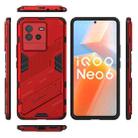 For vivo iQOO Neo6 5G Punk Armor PC + TPU Phone Case with Holder(Red) - 4