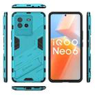 For vivo iQOO Neo6 5G Punk Armor PC + TPU Phone Case with Holder(Blue) - 4