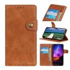 For Samsung Galaxy F23 5G / M23 5G S-Type Stitching Calf Texture Leather Phone Case(Brown) - 1