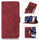 For Motorola Moto G22 KHAZNEH Matte Texture Leather Phone Case(Red) - 1