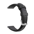 For Garmin Forerunner 245 Oil Wax Calfskin Leather Watch Band(Black) - 1