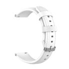 For Garmin Forerunner 245 Oil Wax Calfskin Leather Watch Band(White) - 1