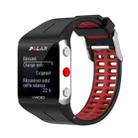 For Polar V800 GPS Smart Watch Two-color Steel Buckle Watch Band(Black+Red) - 1