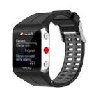 For Polar V800 GPS Smart Watch Two-color Steel Buckle Watch Band(Black+Grey) - 1