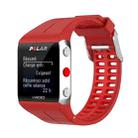 For Polar V800 GPS Smart Watch Two-color Steel Buckle Watch Band(Red+Red) - 1