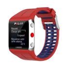 For Polar V800 GPS Smart Watch Two-color Steel Buckle Watch Band(Red+Blue) - 1