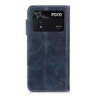 For Xiaomi Poco M4 Pro 4G S-Type Stitching Calf Texture Leather Phone Case(Blue) - 3