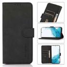 For Samsung Galaxy S22+ 5G KHAZNEH Matte Texture Leather Phone Case(Black) - 1