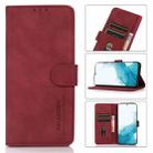 For Samsung Galaxy S22+ 5G KHAZNEH Matte Texture Leather Phone Case(Red) - 1