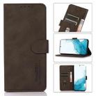 For Samsung Galaxy S22 5G KHAZNEH Matte Texture Leather Phone Case(Brown) - 1