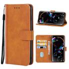 For Sharp Aquos R7/P7 Leather Phone Case(Brown) - 1