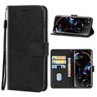 For Sharp Aquos R7/P7 Leather Phone Case(Black) - 1