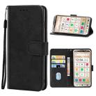 For Sharp Aquos Sense 6/SHG05/SH-54B/Sense 6S/SHG07 Leather Phone Case(Black) - 1