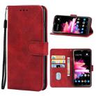 For TCL 30z T602DL Leather Phone Case(Red) - 1