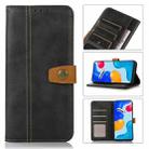 For OPPO Reno7 4G Global / F21 Pro Stitching Thread Calf Texture Leather Phone Case(Black) - 1