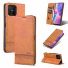 For Honor X8 / X30i AZNS Magnetic Calf Texture Flip Leather Phone Case(Light Brown) - 1