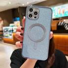 For iPhone 13 mini Electroplating Magsafe Magnetic Glitter Powder Phone Case (Sierra Blue) - 1