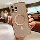 For iPhone 13 Pro Max Electroplating Magsafe Magnetic Glitter Powder Phone Case (Gold) - 1