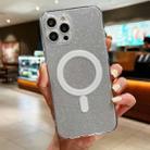 Electroplating Magsafe Magnetic Glitter Powder Phone Case For iPhone 11 Pro(Transparent) - 1