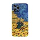 For iPhone 13 Pro Max Oil Painting TPU Phone Case (Sunflower) - 1