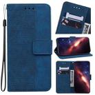 For Infinix Zero X Neo / X6810 Geometric Embossed Leather Phone Case(Blue) - 1