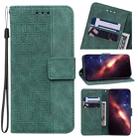 For Sony Xperia 1 IV Geometric Embossed Leather Phone Case(Green) - 1