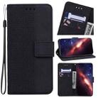 For Sony Xperia Ace III Geometric Embossed Leather Phone Case(Black) - 1