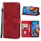 For Motorola Moto E32 Leather Phone Case(Red) - 1