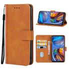 For Motorola Moto E32 Leather Phone Case(Brown) - 1