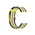 For Garmin Vivoactive 3 Nylon Watch Band(Black Yellow) - 1