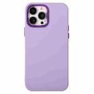 For iPhone 13 Pro Electroplated Silicone Phone Case (Purple) - 1