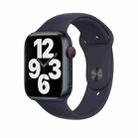Silicone Watch Band For Apple Watch Series 9&8&7 41mm / SE 3&SE 2&6&SE&5&4 40mm / 3&2&1 38mm(Midnight Black) - 1