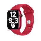 Silicone Watch Band For Apple Watch Series 9&8&7 41mm / SE 3&SE 2&6&SE&5&4 40mm / 3&2&1 38mm(Red) - 1