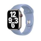 Silicone Watch Band For Apple Watch Series 9&8&7 41mm / SE 3&SE 2&6&SE&5&4 40mm / 3&2&1 38mm(Blue Fog) - 1