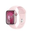 Silicone Watch Band For Apple Watch Series 9&8&7 41mm / SE 3&SE 2&6&SE&5&4 40mm / 3&2&1 38mm(Bright Pink) - 1