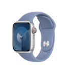 Silicone Watch Band For Apple Watch Series 9&8&7 41mm / SE 3&SE 2&6&SE&5&4 40mm / 3&2&1 38mm(Cold Blue) - 1