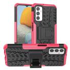 For Samsung Galaxy M23 / F23 5G Tire Texture TPU + PC Phone Case with Holder(Pink) - 1