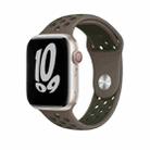 Sport Silicone Watch Band For Apple Watch Series 9&8&7 41mm / SE 3&SE 2&6&SE&5&4 40mm / 3&2&1 38mm(Olive Gray/Cargo Khaki) - 1