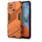 For Xiaomi Redmi 10C 4G Punk Armor PC + TPU Phone Case with Holder(Orange) - 1
