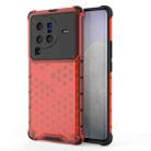 For vivo X80 Pro 5G China Shockproof Honeycomb PC + TPU Protective Case(Red) - 1