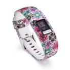 For Garmin Vivofit 4 Gloss & Color Integrated Silicone Watch Band(Stick Flower) - 1