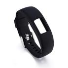 For Garmin Vivofit 4 Gloss & Color Integrated Silicone Watch Band(Black) - 1